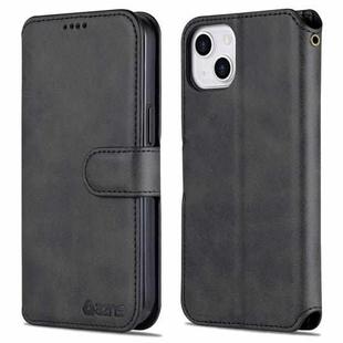 For iPhone 14 AZNS Calf Texture Flip Leather Phone Case (Black)