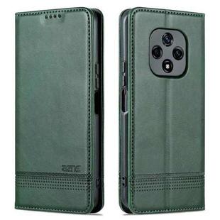 For Huawei nova 9z 5G AZNS Magnetic Calf Texture Leather Phone Case(Dark Green)