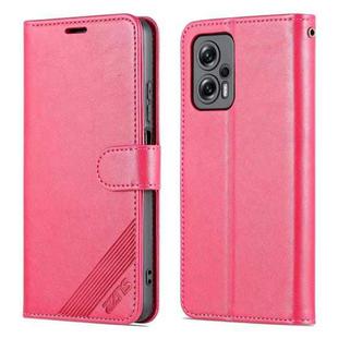 For Xiaomi Redmi Note 11T Pro / Poco X4 GT AZNS Sheepskin Texture Flip Leather Phone Case(Red)
