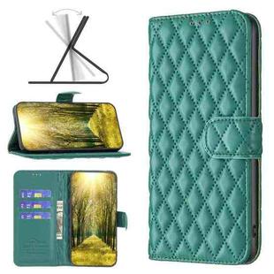 For Motorola Moto G22 Diamond Lattice Wallet Leather Flip Phone Case(Green)