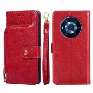For Honor Magic3 Zipper Bag PU + TPU Horizontal Flip Leather Phone Case(Red)