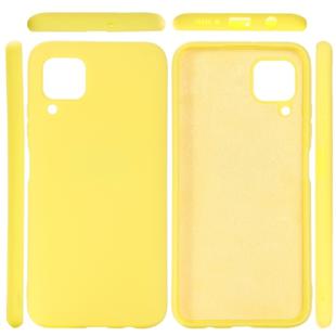 For Huawei Nova 6 SE Solid Color Liquid Silicone Dropproof Protective Case(Yellow)