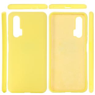For Huawei Nova 6 Solid Color Liquid Silicone Dropproof Protective Case(Yellow)