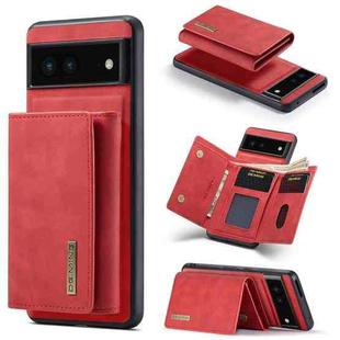 For Google Pixel 7 5G DG.MING M1 Series 3-Fold Multi Card Wallet + Magnetic Phone Case(Red)