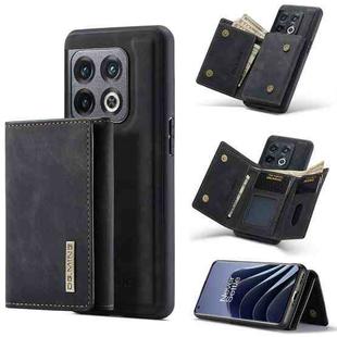 For OnePlus 10 Pro DG.MING M1 Series 3-Fold Multi Card Wallet + Magnetic Phone Case(Black)