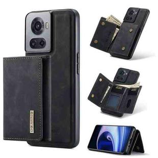 For OnePlus Ace/10R DG.MING M1 Series 3-Fold Multi Card Wallet + Magnetic Phone Case(Black)