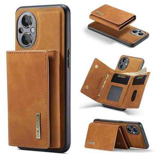 For OnePlus Nord N20 5G DG.MING M1 Series 3-Fold Multi Card Wallet + Magnetic Phone Case(Brown)