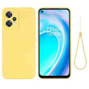 For OnePlus Nord CE 2 Lite 5G Solid Color Liquid Silicone Full Coverage Phone Case(Yellow)