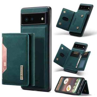 For Google Pixel 6A DG.MING M2 Series 3-Fold Multi Card Bag Phone Case(Green)
