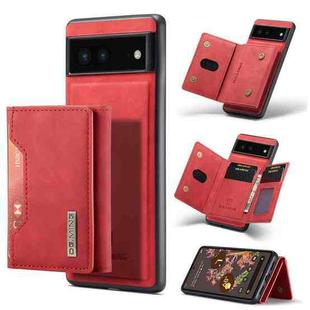 For Google Pixel 7 5G DG.MING M2 Series 3-Fold Multi Card Bag Phone Case(Red)