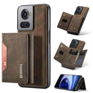 For OnePlus Ace/10R DG.MING M2 Series 3-Fold Multi Card Bag Phone Case(Coffee)