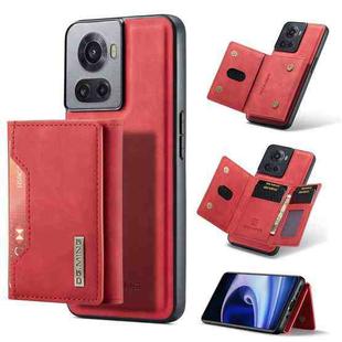 For OnePlus Ace/10R DG.MING M2 Series 3-Fold Multi Card Bag Phone Case(Red)