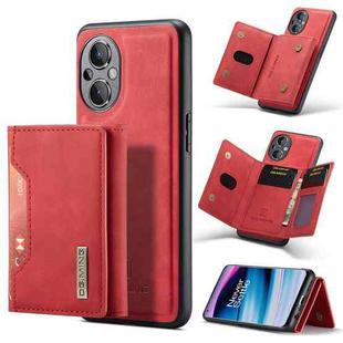 For OnePlus Nord N20 5G DG.MING M2 Series 3-Fold Multi Card Bag Phone Case(Red)