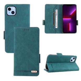 For iPhone 14 Magnetic Clasp Leather Phone Case (Green)