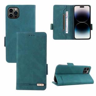 For iPhone 14 Pro Magnetic Clasp Leather Phone Case(Green)