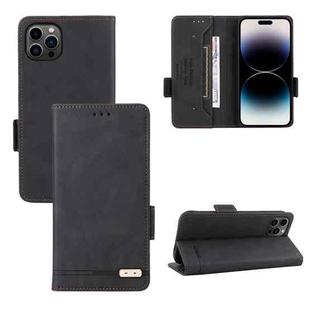 For iPhone 14 Pro Magnetic Clasp Leather Phone Case(Black)