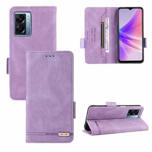 For OPPO A57 5G 2022 / Realme V23 5G Magnetic Clasp Leather Phone Case(Purple)