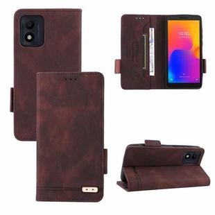 For Alcatel 1B 2022 Magnetic Clasp Leather Phone Case(Brown)