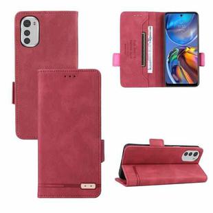 For Motorola Moto E32 4G Magnetic Clasp Leather Phone Case(Red)