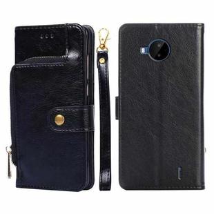 For Nokia C20 Plus Zipper Bag PU + TPU Horizontal Flip Leather Phone Case(Black)