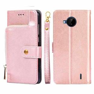 For Nokia C20 Plus Zipper Bag PU + TPU Horizontal Flip Leather Phone Case(Gold)