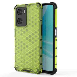 For OPPO A57 4G Global Honeycomb Phone Case(Green)