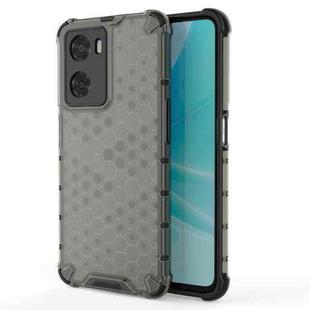For OPPO A57 4G Global Honeycomb Phone Case(Black)
