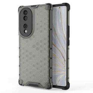 For Honor 70 5G Honeycomb Phone Case(Black)