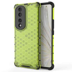 For Honor 70 Pro 5G Honeycomb Phone Case(Green)