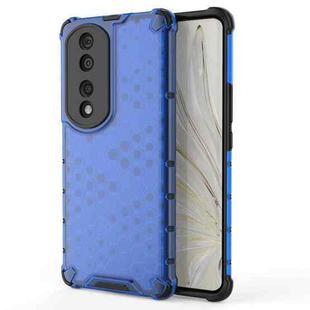 For Honor 70 Pro 5G Honeycomb Phone Case(Blue)