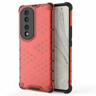 For Honor 70 Pro 5G Honeycomb Phone Case(Red)