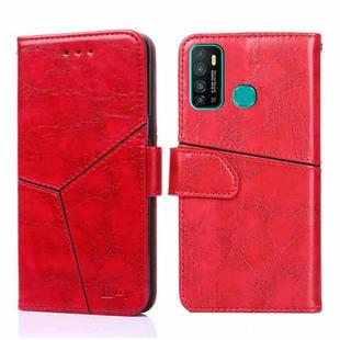 For Infinix Hot 9 / Note 7 Lite X655C Geometric Stitching Horizontal Flip Leather Phone Case(Red)