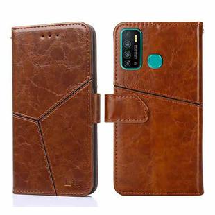 For Infinix Hot 9 / Note 7 Lite X655C Geometric Stitching Horizontal Flip Leather Phone Case(Light Brown)