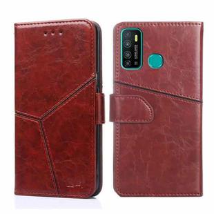 For Infinix Hot 9 / Note 7 Lite X655C Geometric Stitching Horizontal Flip Leather Phone Case(Dark Brown)