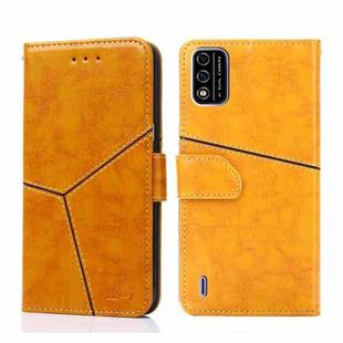 For Itel A48 Geometric Stitching Horizontal Flip Leather Phone Case(Yellow)