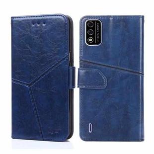 For Itel A48 Geometric Stitching Horizontal Flip Leather Phone Case(Blue)