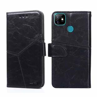 For IItel Vision 1 Geometric Stitching Horizontal Flip Leather Phone Case(Black)