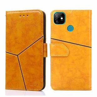 For IItel Vision 1 Geometric Stitching Horizontal Flip Leather Phone Case(Yellow)