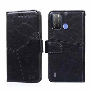 For Itel Vision 1 Pro Geometric Stitching Horizontal Flip Leather Phone Case(Black)