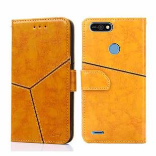 For Tecno POP 2 / POP 2F / POP 2 Pro Geometric Stitching Horizontal Flip Leather Phone Case(Yellow)