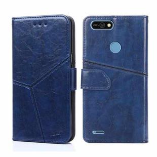 For Tecno POP 2 / POP 2F / POP 2 Pro Geometric Stitching Horizontal Flip Leather Phone Case(Blue)