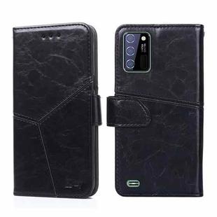 For OUKITEL C25 Geometric Stitching Horizontal Flip Leather Phone Case(Black)