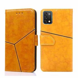 For UMIDIGI A11 Geometric Stitching Horizontal Flip Leather Phone Case(Yellow)