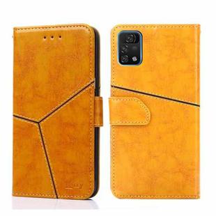 For UMIDIGI A11 Pro Max Geometric Stitching Horizontal Flip Leather Phone Case(Yellow)