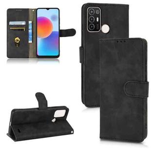 For ZTE Blade A52 Skin Feel Magnetic Flip Leather Phone Case(Black)