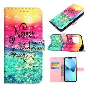 For iPhone 14 3D Painting Horizontal Flip Leather Phone Case (Chasing Dreams)