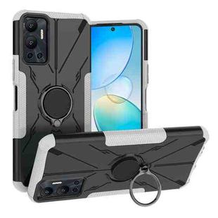 For Infinix Hot 12 Armor Bear Shockproof PC + TPU Phone Case(White)