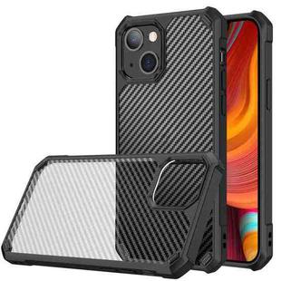 For iPhone 14 Carbon Fiber Acrylic Shockproof Phone Case (Black)
