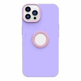 For iPhone 12 Pro Contrast Color 3 in 1 TPU Phone Case(Purple)