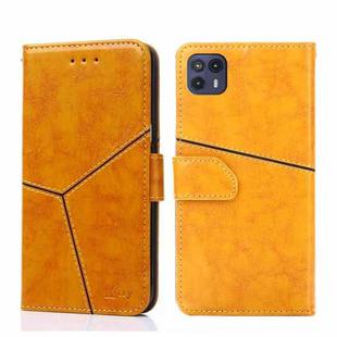 For Motorola Moto G50 5G Geometric Stitching Horizontal Flip Leather Phone Case(Yellow)